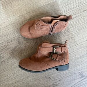 Joe Fresh Brown Ankle Boots with Buckle Closure